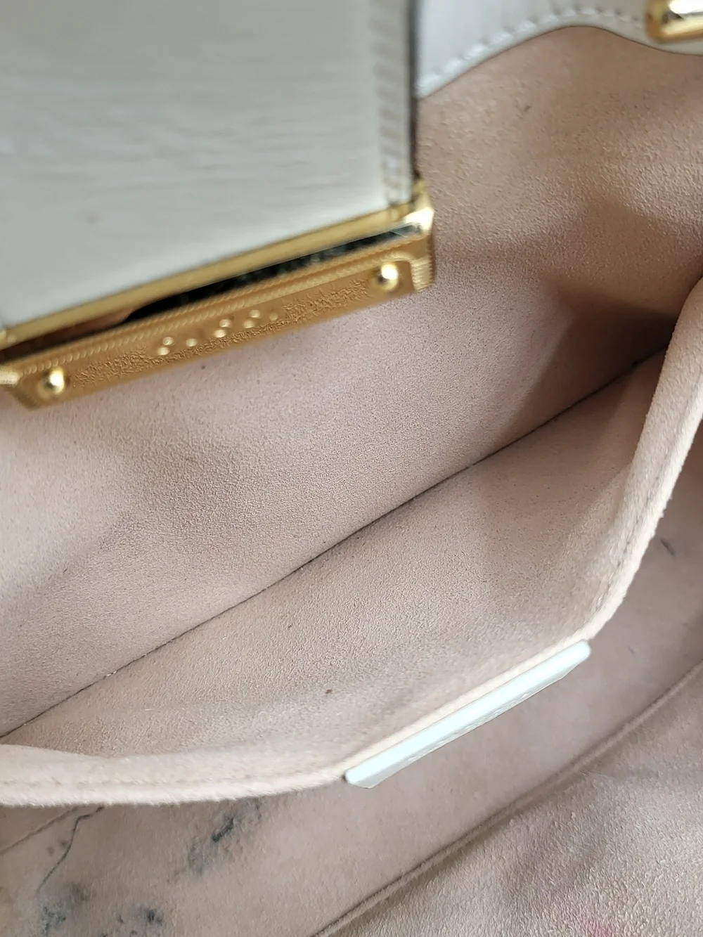 Gucci-GG Canvas Small Padlock  Calfskin Ebony Mystic White, Authentic...